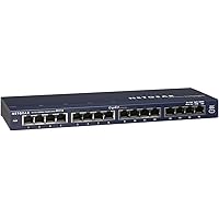 NETGEAR 16-Port Gigabit Ethernet Unmanaged Switch (GS116NA) - Desktop or Wall Mount, and Limited Lifetime Protection