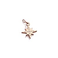 Alex and Ani CS20PVSTARR,Pave North Star Charm,14k Rose Gold,Crystal, Add-on Charms