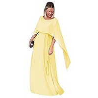 Mother of The Bride Dresses for Wedding with Cape Shawl Chiffon Long Formal Evening Party Gowns