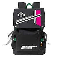 Kamen Rider Masked Rider Anime Cosplay Rucksack 15.6 Inch Laptop Backpack Casual Travel Bag Unisex Green / 2