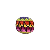 Multicolored Crochet Assorted Geometric Pattern Hacky Ball Foot Bag Kick Sack 1 PC Handmade Gifts Tribal Guatemalan Toys