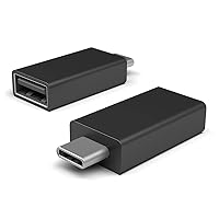 Microsoft JTY-00001 Surface USB-C to USB 3.0 Adapter, Black