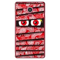 Yesno Mummy-kun Paisley Red (Clear) for AQUOS Ever SH-04G/docomo DSH04G-PCCL-201-N199