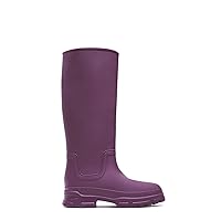 Women's Mid Calf Rain Boots Waterproof Garden Shoes Thick Bottom Tall Knee Boots