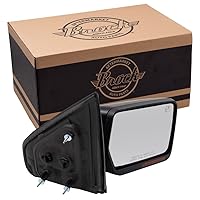 Brock Passengers Power Folding Side View Mirror PTM Ready-to-Paint Heated Signal Reflector Memory Puddle Lamp fits 09-14 Ford F-150 Pickup Truck BL3Z17682FAPTM FO1321413