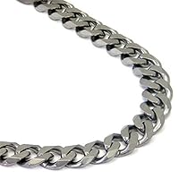 Italian cut True Titanium 10MM Curb Necklace Chain (Length 16