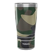 Tervis Traveler Hunting Forest Camo Triple Walled Insulated Tumbler Travel Cup Keeps Drinks Cold & Hot, 20oz, Stainless Steel