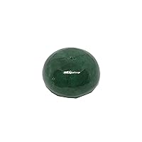 TGSC 15.30 Ct Natural Emerald Round Beads Size 14.50 mm Top Quality Beautiful Loose Gemstone Cabochon Drilled Beads For Hanging Jewelry