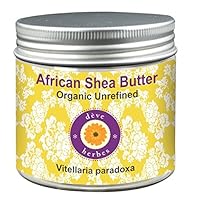 dève herbes Organic African Shea Butter Unrefined (Vitellaria paradoxa) Natural Therapeutic Grade 100gm