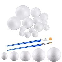 Juvale 2 Pack Foam Balls for Crafts, 6-Inch Round WhitePolystyrene Spheres  for DIY Projects, Ornaments, School Modeling, Drawing