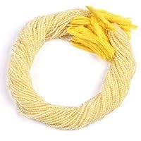Natural Pack of 2 Strands 3-3.5 mm Lemon Quartz Faceted Rondelle Beads| Micro Faceted Beads for Jewelry Making |13