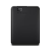 1TB Elements Portable HDD, External Hard Drive, USB 3.0 for PC & Mac, Plug and Play Ready - WDBUZG0010BBK-WESN, Black