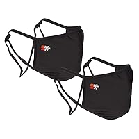 K&N Face Mask: Double Layer Polyester Mask for Increased Protection; Washable, Reusable, and Comfortable: Black 2-pack, 88-0520BK