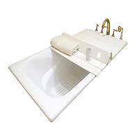 Dust Board Bathtub Insulation Cover Shutter White Bath Lid PVC Storage Stand Folding Not Taking Up Space (Size : 126x75cm (49.6x29.5inch))