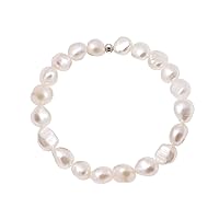 9~10MM Cultured Freshwater Baroque Pearls Strench Bracelet
