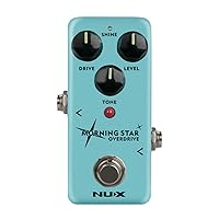 NUX Morning Star Guitar Overdrive Effect Pedal Blues-break Overdrive with an extra Treble touch option,True Bypass or Buffer Bypass