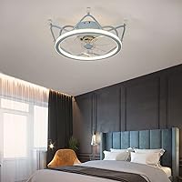 Nordic Ceiling Fan Remote Control Bedroom Decor Ventilateur Plafond for Dining Room Living Room Ceiling Fans Light with Remote Control Dimmable 3-Speed 80W