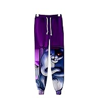 Anime Monokuma Trousers Pants Cosplay Gym Joggers Drawstring Sports Sweatpants