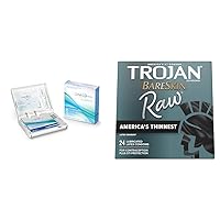The OraQuick® in-Home HIV Test & Trojan BareSkin Raw Thin Condoms, Lubricated Condoms for Men, America’s Number One Condom Brand, 24 Count Pack