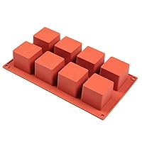 Silicone Mould Square 8-Grid DIY Mousse Cake Baking Mold Dessert Making Tray for Chocolate