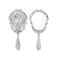 Flower Knows Violet Strawberry Rococo Series Hand Mirror Makeup Mirrors Portable Mirror with Handle (A)