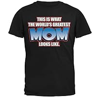 Mother's Day World's Greatest Mom Mens T Shirt Black X-LG