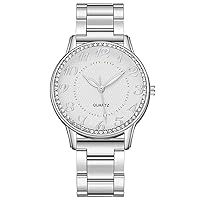 Women Diamond Luminous Watch, Ladies Casual Steel Band Quartz Watch, Gift for Mother, Wife and Friends