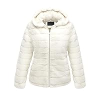 Geschallino Women's Plus Size Faux Fur Coat Fluffy Fuzzy Shaggy Outerwear 2024 New Thicken Sherpa-Lined Fleece Jacket (1X-5X)