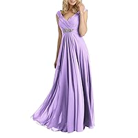 Mother of The Bride Dresses Long Evening Formal Gowns V Neck Bridesmaid Dresses
