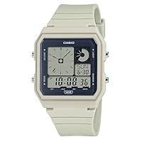 Casio LF20W-8A Unisex Analogue Digital Quartz Watch with Resin Strap, beige, Digital