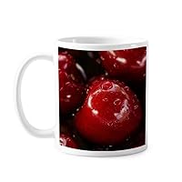 Temperate Red Fruits Picture Cherry Mug Pottery Ceramic Coffee Porcelain Cup Tableware