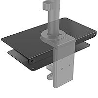WALI Monitor Mount Reinforcement Plate for Thin, Glass, and Other Fragile Table Tops, with Most Monitor Bracket Grommet C Clamp Installation (CGRP-B), Black