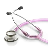ADC - 619FL Adscope Lite 619 Ultra Lightweight Clinician Stethoscope with Tunable AFD Technology, Rose Quartz