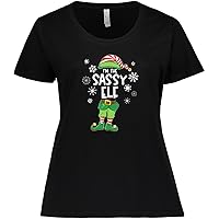 inktastic Funny Christmas I'm The Sassy Elf with Shoes Women's Plus Size T-Shirt
