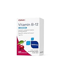 Vitamin B-12 1000mcg - Cherry, 120 Lozenges, Supports Energy Production
