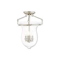 Livex Lighting 50297-35 Americana Four Light Ceiling Mount from Canterbury Collection in Polished Nickel Finish
