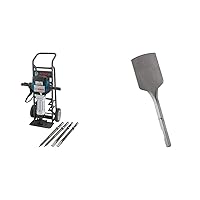 BOSCH BH2770VCD 120-Volt 1-1/8 Hex Breaker Hammer Brute Turbo Deluxe Kit with Deluxe Cart, Blue and BOSCH HS2167 19 In. 5 In. Asphalt Cutter 1-1/8 In. Hex Hammer Steel