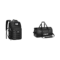 MOSISO Camera Backpack & 60L Waterproof Travel Dry Duffel Bag, Photography Tactical Camera Bag Case with Tripod Holder&15-16 inch Laptop Compartment Compatible with Canon/Nikon/Sony, Black