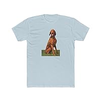 Vizsla 'Waiting for The Bride ' Men's Fitted Cotton Crew Tee
