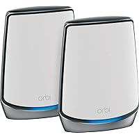 NETGEAR Orbi WiFi 6 Ultra-Performance Whole Home Mesh WiFi System - WiFi Router and Satellite - speeds up to 5.7Gbps - Coverage Over Approximately 5,000 sq. feet, AX5700 (RBK842) NETGEAR Orbi WiFi 6 Ultra-Performance Whole Home Mesh WiFi System - WiFi Router and Satellite - speeds up to 5.7Gbps - Coverage Over Approximately 5,000 sq. feet, AX5700 (RBK842)