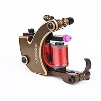 Professional Coils Tattoo Machine - Handcrafted Pure Brass Traditional Liner And Shader Tattoo Tool, Ideal for Continuous Precision Work,Shader