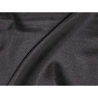 Shantung Satin Faux Silk Dupioni 60' Wide Fabric (Black STS-5)