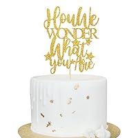 How We Wonder What You Are Cake Topper - Gender Reveal Party Decorations Boy or Girl, Baby Sprinkle Decor