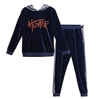 Girls Hoodie Pullover Sports Tracksuits Sweatshirt Top + Pants
