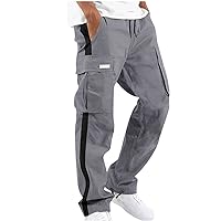 Pleated Straight Leg Basic Long Leg Cargo Sport Gym Jogger Pants for Mens Summer Fall Pants Mens 2024 Y2K