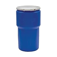 Eagle 14 Gallon Plastic Drum with Lid, Metal Lever-Lock, 26.5