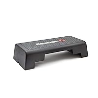 Reebok Mini Workout Step Platform - Aerobic Step with Resistance Tube Attachment Slot - Great for All Fitness Levels - Durable Circuit Size Aerobic Stepper - Ideal for Home or Studio Exercise