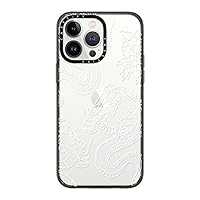 CASETiFY Compact iPhone 14 Pro Max Case [2X Military Grade Drop Tested / 4ft Drop Protection] - Dragons - Clear Black