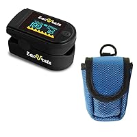 Zacurate 500C Elite Fingertip Pulse Oximeter and Oximeter Carrying Case Bundle