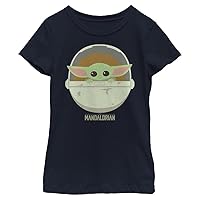 STAR WARS Mandalorian The Child Cute Bassinet Girls Short Sleeve Tee Shirt